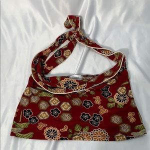 Charlotte Russe Crop Top with Tie Around Neck